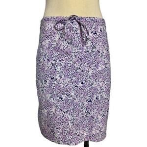 90’s Vintage SO GSJC Purple Floral Print Fitted Skirt